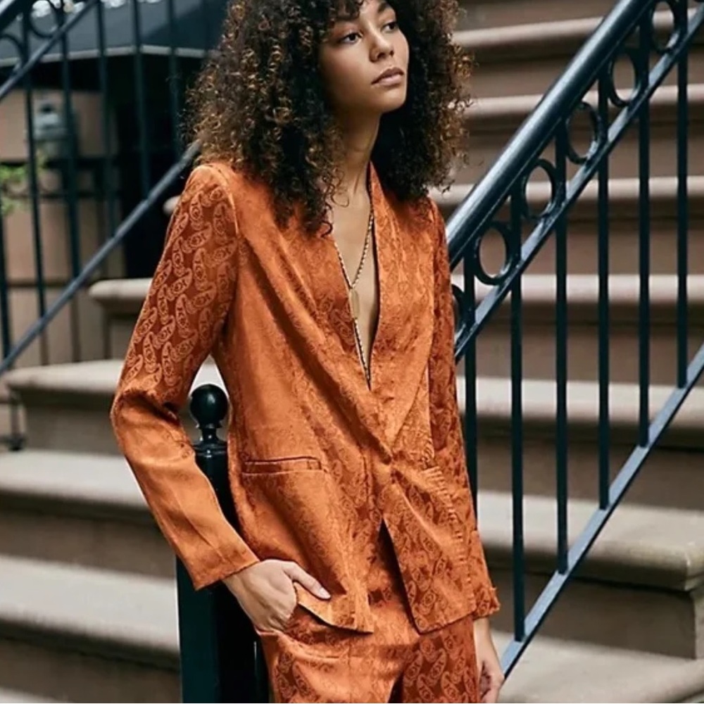RARE Scotch & Soda Starwatcher Burnt Orange Blazer with Matching Pants- size M.
